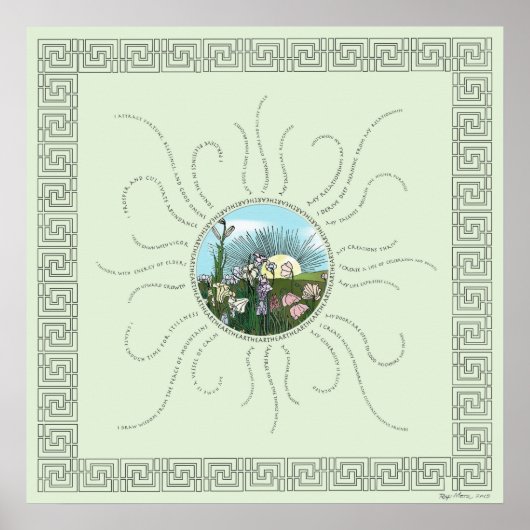Poster Affirmations avec Storybook Sunrise (Devant)