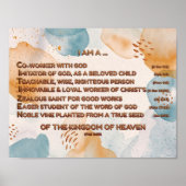 Poster Affirmations bibliques de Boho Acrostique w_Script (Devant)