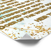 Poster Affirmations bibliques d'or Acrostique w_Scripture (Coin)