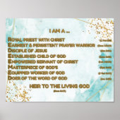 Poster Affirmations bibliques d'or Acrostique w_Scripture (Devant)