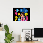 Poster Affirmations d'autonomisation des femmes Vibes pos (Bureau à domicile)