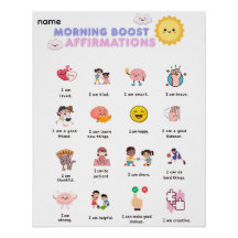 Affirmations de boost du matin sur toile