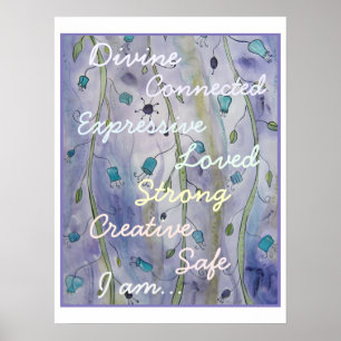 Poster Affirmations de Chakra