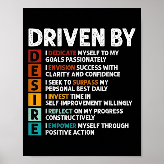 Poster Affirmations de devis motivationnelles (Devant)