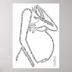 Poster Affirmations de naissance Ligne Art