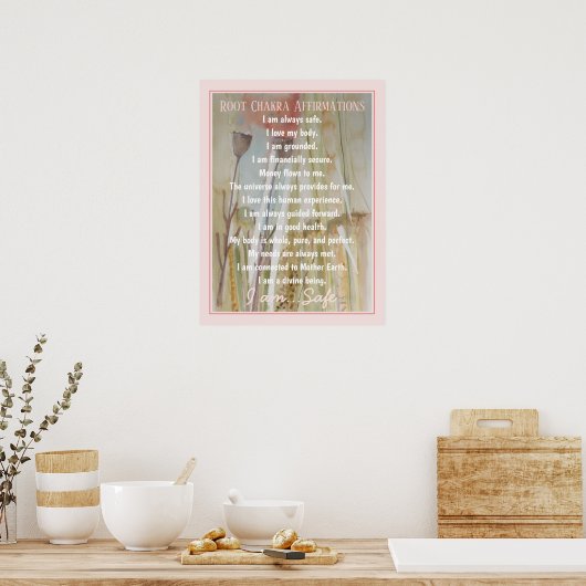 Poster Affirmations de Root Chakra (Cuisine)