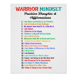 POSTER AFFIRMATIONS DES ESPRITS MOTIVATIONNELS