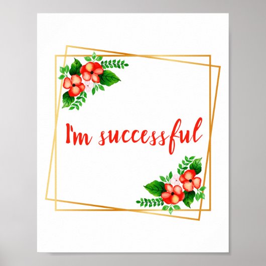 Poster affirmations inspirantes pour le travail (Devant)