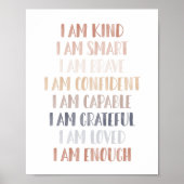 Poster Affirmations neutres pour enfants (Devant)