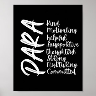 Poster Affirmations paraprofessionnelles positives