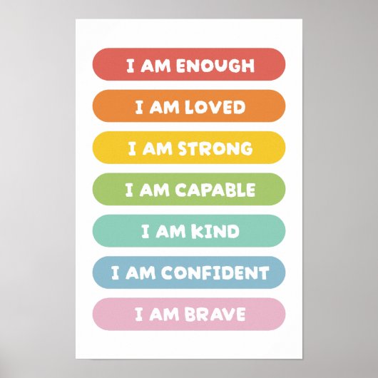 Poster Affirmations positives (Devant)