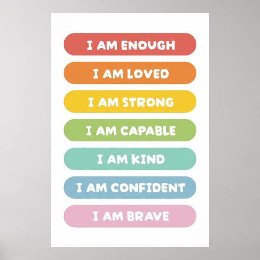 Poster Affirmations positives (Devant)