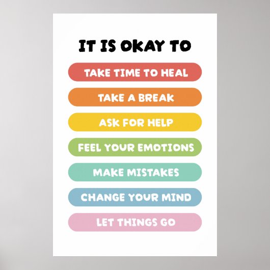 Poster Affirmations positives (Devant)