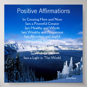 Poster Affirmations positives