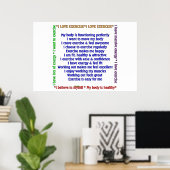 Poster Affirmations positives (Bureau à domicile)