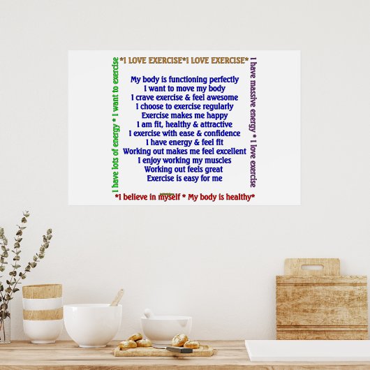 Poster Affirmations positives (Cuisine)