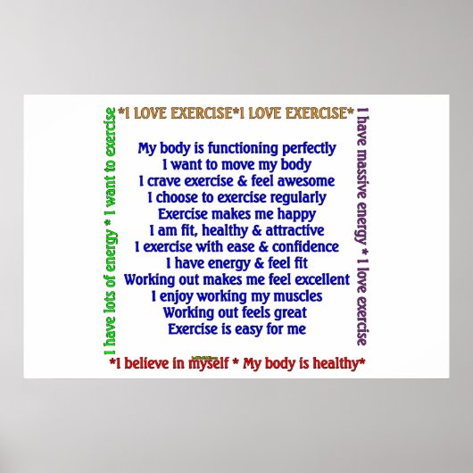 Poster Affirmations positives (Devant)