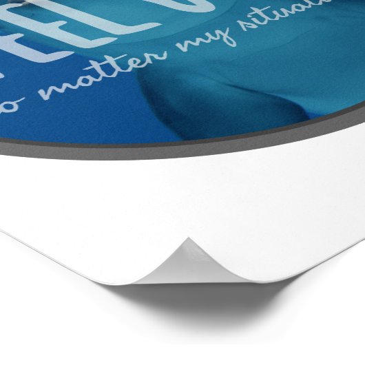 Poster affirmations positives acceptation de vie (Coin)