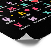 Poster Affirmations Positives Alphabet Ck Pour Enseignant (Coin)