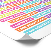 Poster Affirmations positives | Je Suis Affirmations (Coin)