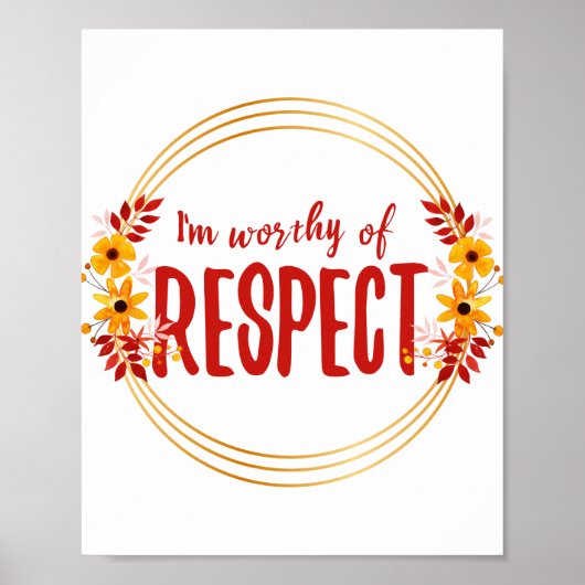 Poster affirmations positives pour la vie et l'amour de s (Devant)