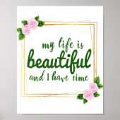 Poster affirmations positives pour l'acceptation du trava (Devant)