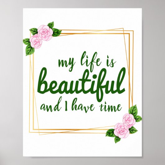 Poster affirmations positives pour l'acceptation du trava (Devant)