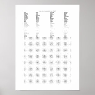 Poster Affirmations positives Recherche de mots