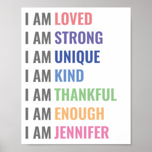 Poster Affirmations Pour Enfants Wall Art