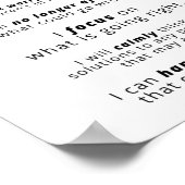 Poster Affirmations quotidiennes | Devis inspirant (Coin)