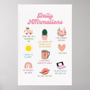 Poster Affirmations quotidiennes_Santé mentale