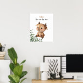 Poster Affirmations Whispering Deer personnalisables (Bureau à domicile)