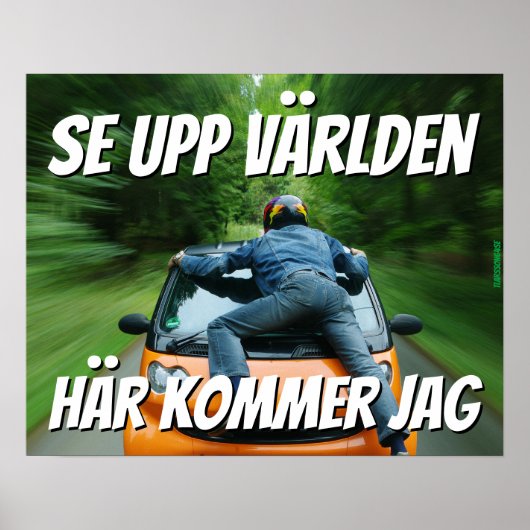 Poster Affisch — Se upp världen (Devant)