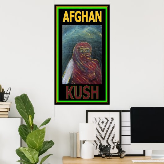 POSTER AFGHAN KUSH (Bureau à domicile)