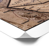 Poster Afghanistan - Carte détaillée 1999 (Coin)