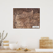 Poster Afghanistan - Carte détaillée 1999 (Cuisine)