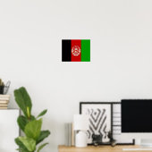 Poster Afghanistan - drapeau afghan - (Bureau à domicile)