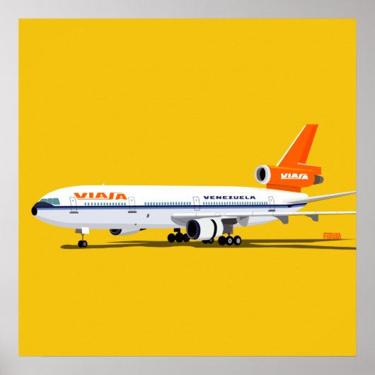 Poster Afiche Avión Vintage - Viasa DC-10 -  (Devant)