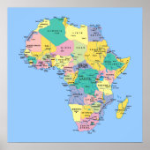 Poster Africa map (Devant)