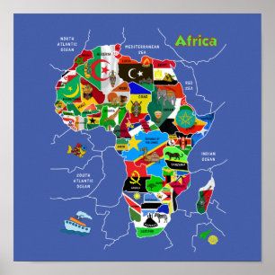 Poster Africa map