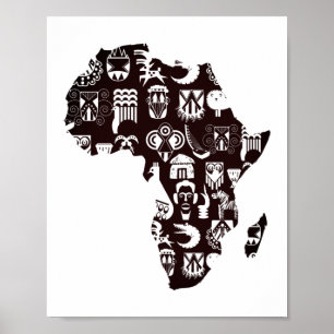 Poster Africa map
