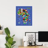 Poster Africa map (Bureau à domicile)