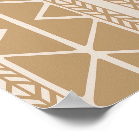 Poster Africa Map Decorative Tribal Elements Pattern (Coin)