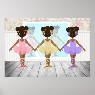 Poster Africain Américain Fille Ballerina