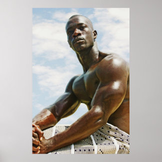 Poster Africain assis