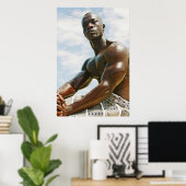 Poster Africain assis (Bureau à domicile)