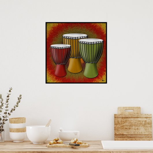 Poster africain Djembe Drum (Cuisine)