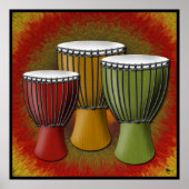 Poster africain Djembe Drum (Devant)