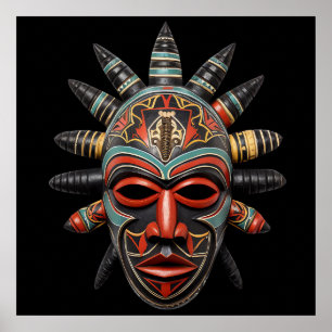Poster africain en masque