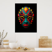 Poster africain en masque (Cuisine)